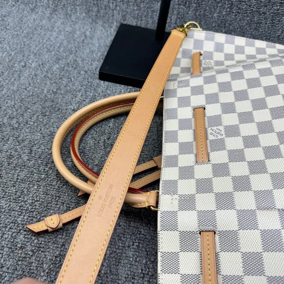 Louis Vuitton Girolata White Damier Azur Canvas Satchel Bag fbcco1325-102125 - Picture 5 of 16